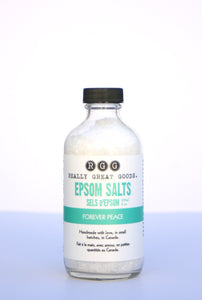 FOREVER PEACE EPSOM SALTS from Really Great Goods.  Handmade, Small Batch, All Natural, Vegan Bath and Body Care 