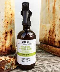 LEMON ZEST CLEANER from Really Great Goods.  Handmade, Small Batch, Vegan, All Natural Home Care